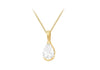9ct Yellow Gold Zirconia Teardrop Pendant
