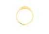 9ct Yellow Gold 0.28ct Diamonds and Sapphires Trinity Ring