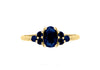 9ct Yellow Gold Sapphire Cluster Ring