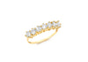 9ct Yellow Gold Zirconia Half-Eternity Ring