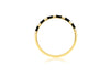 9ct Yellow 0.014ct Diamond Black Stripe Band Ring