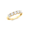 9ct Yellow Gold Five-Stone Zirconia Half Eternity Ring