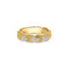 9ct Yellow Gold 0.12ct Diamond Braided Satin Ring