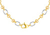 9ct Two-Tone Gold Round Oval Links Necklace