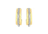 9ct Two-Tone Gold Triple Arched Huggy Earrings