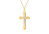 9ct Two-Tone Gold Large Crucifix Pendant