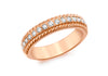 9ct White Gold 0.33ct Diamond Rope Edge Eternity Ring