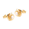 18ct Gold Freshwater Pearl Knot Stud Earrings
