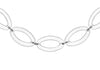 9ct White Gold Elliptic Links Chain Necklace
