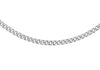 9ct White Gold 30 Diamond Cut Slim Adjustable Curb Chain