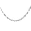 9ct White Gold 100 Round Belcher Round Links Chain