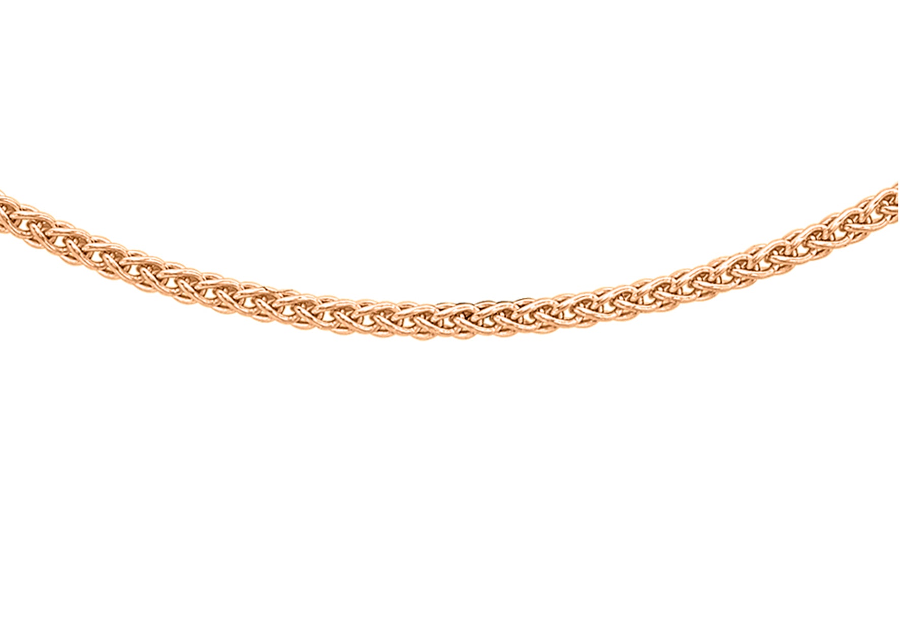 9ct Rose Gold Spiga Chain