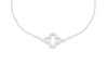 9ct White Gold Zirconia Petal Bracelet