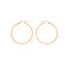 9ct Rose Gold Architectural Edge Hoop Earrings