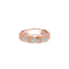 9ct Rose Gold 0.12ct Diamond Satin Woven Rope Ring