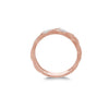 9ct Rose Gold 0.12ct Diamond Satin Woven Rope Ring