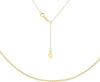 18ct Yellow Gold Adjustable Heart Slider Box Chain