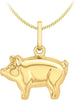 9ct Yellow Gold Pig Pendant