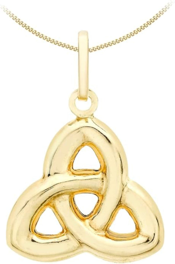 9ct Yellow Gold Celtic Knot Pendant Necklace