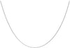 9ct White Gold Round Slim Belcher Links Chain