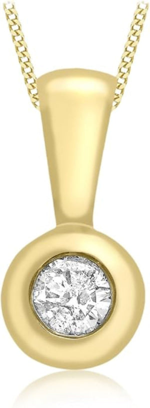 18ct Yellow Gold 0.25ct Diamond Doughnut Pendant