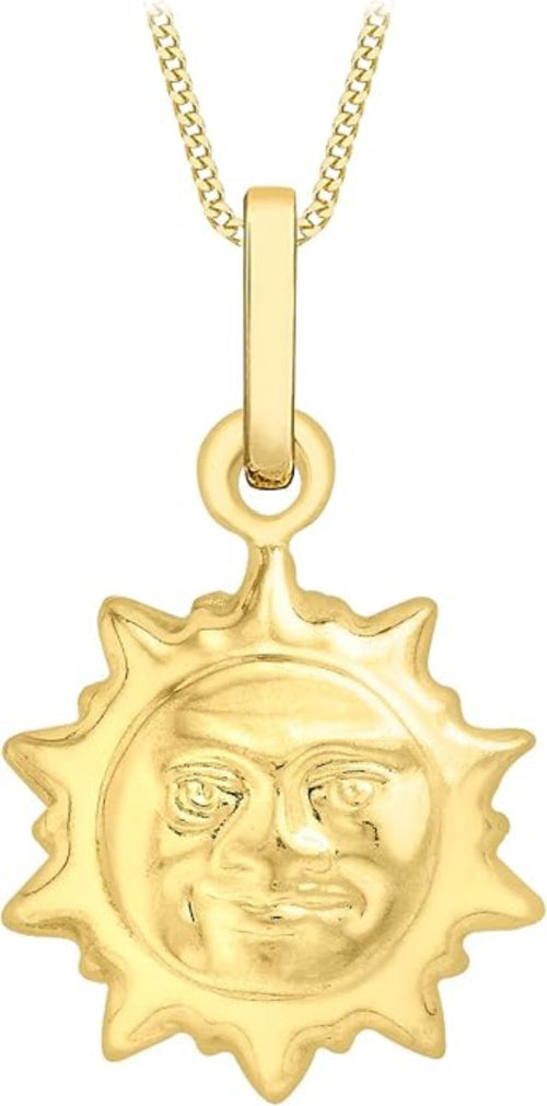 9ct Yellow Gold Puffed Sunshine Pendant