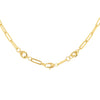 18ct Yellow Gold Knot & Paperlinks Chain Necklace