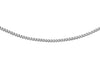 18ct White Gold 20 Diamond Cut Slim Curb Chain