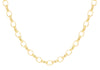 18ct Yellow Gold Oval Belcher Rolo Chain Necklace