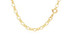 18ct Yellow Gold Oval Belcher Rolo Chain Necklace
