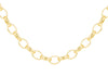 18ct Yellow Gold Oval Belcher Rolo Chain Necklace