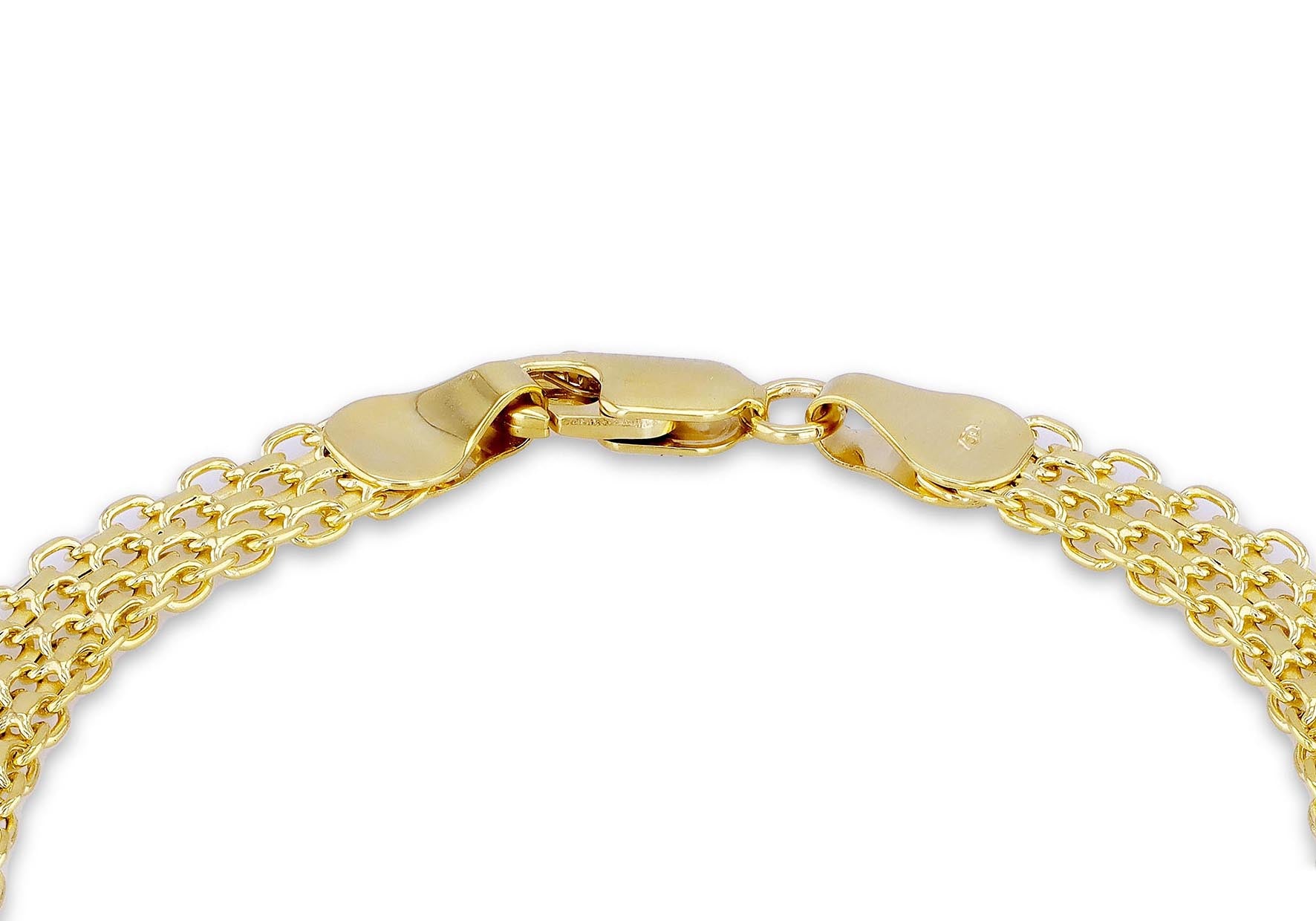 18ct Yellow Gold Graduated Bismark Bracelet