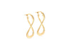 9ct Yellow Gold Infinity Twist Hoop Earrings.