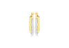 18ct Two-Tone Gold Oval Crossover Creole Earrings