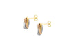 9ct Triple Tone Gold Knot Stud Earrings