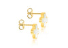 18ct Yellow Gold Mother Of Pearl Petal Stud Earrings