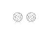 18ct White Gold Round Zirconia Stud Earrings