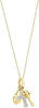9ct Two-Tone Gold Diamond Set Faith, Hope and Charity Pendant
