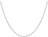 9ct White Gold 130 Oval Belcher Chain