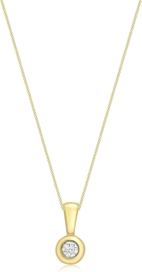 18ct Yellow Gold 0.25ct Diamond Doughnut Pendant
