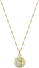9ct Yellow Gold Jesus and Madonna with Child Diamond Cut Reversible Pendant