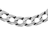 Sterling Silver 300 Rhodium Plated Oxidised Square Curb Chain
