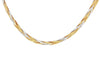 Yellow Gold Plated Sterling Silver Herringbone Necklace