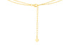 Gold Plated Sterling Silver Interlinked Paper Link Zirconia Necklace