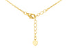 Yellow Gold Plated Sterling Silver Malachite & Zirconia Clover Pendant