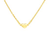 Yellow Gold Plated Sterling Silver Magnetic Heart Popcorn Chain Necklace