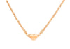Rose Gold Plated Sterling Silver Magnetic Heart Popcorn Chain Necklace