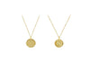 Yellow Gold Plated Sterling Silver Roman Coin Reversable Necklace