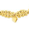 Gold Plated Sterling Silver Double Ball Twisted Strand Stretch Bracelet