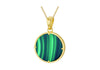 Gold Plated Sterling Silver Malachite Tree Of Life Pendant